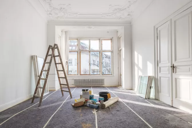 rumah sedang renovasi
