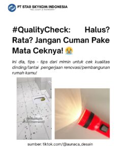 Cek Kualitas Dinding dan Lantai